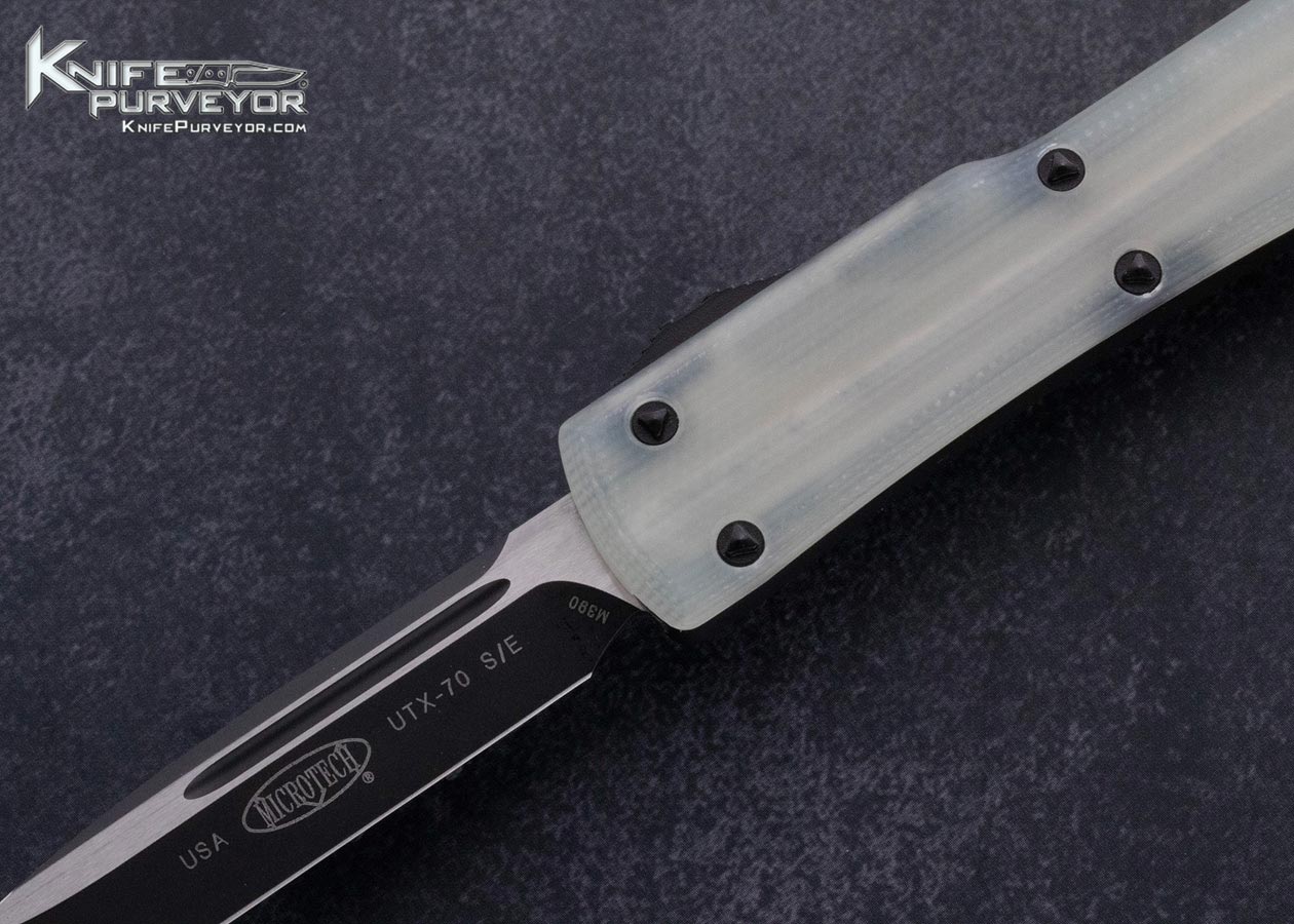 Microtech Custom Knife UTX-70 Jade Green G-10 OTF Automatic