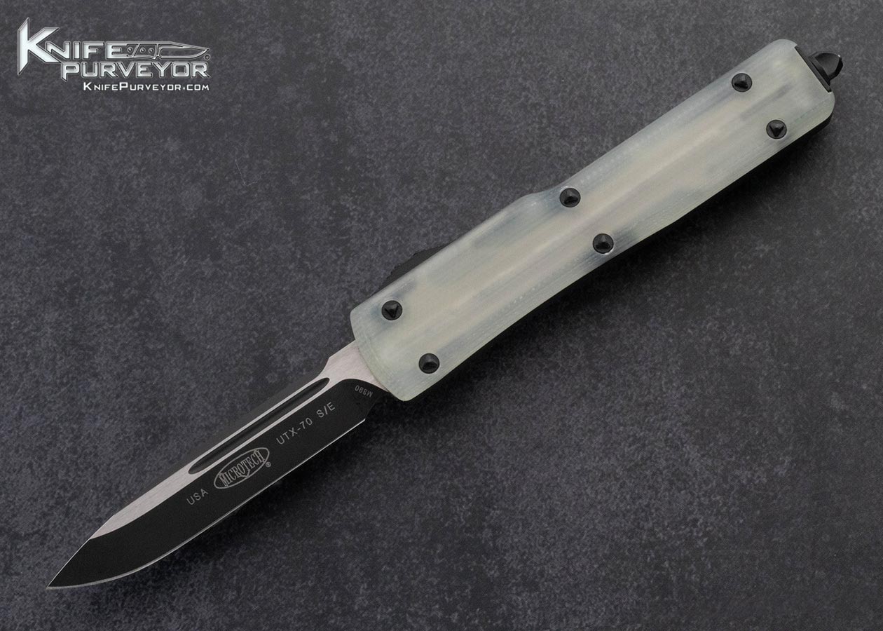 Microtech Custom Knife UTX-70 Jade Green G-10 OTF Automatic