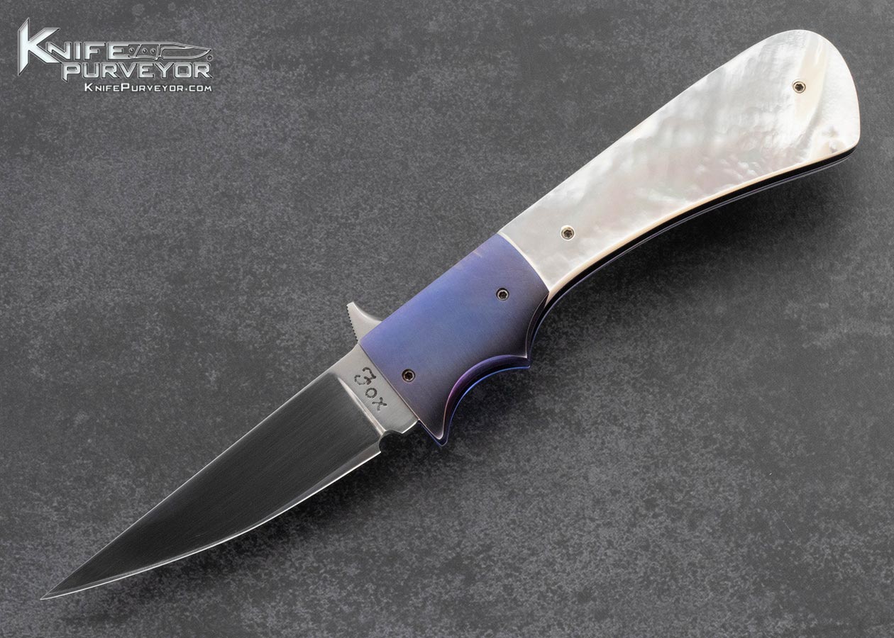 Paul-Fox-Custom-Knife-Pearl-and-Anodized-Titanium-Lockback-