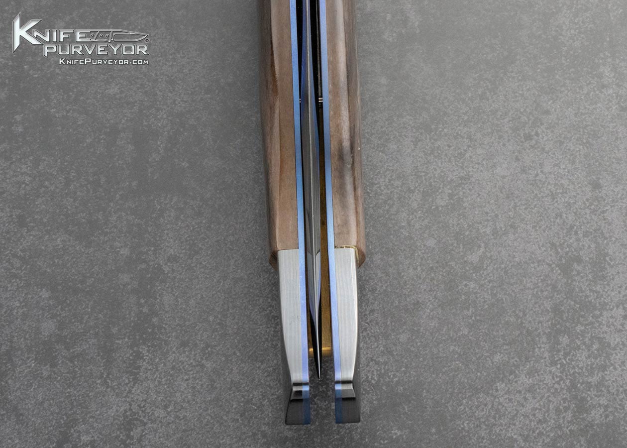 Reese-Weiland-Custom-Knife-Blued-Damascus-and-Giraffe-Bone-Automatic-Linerlock-