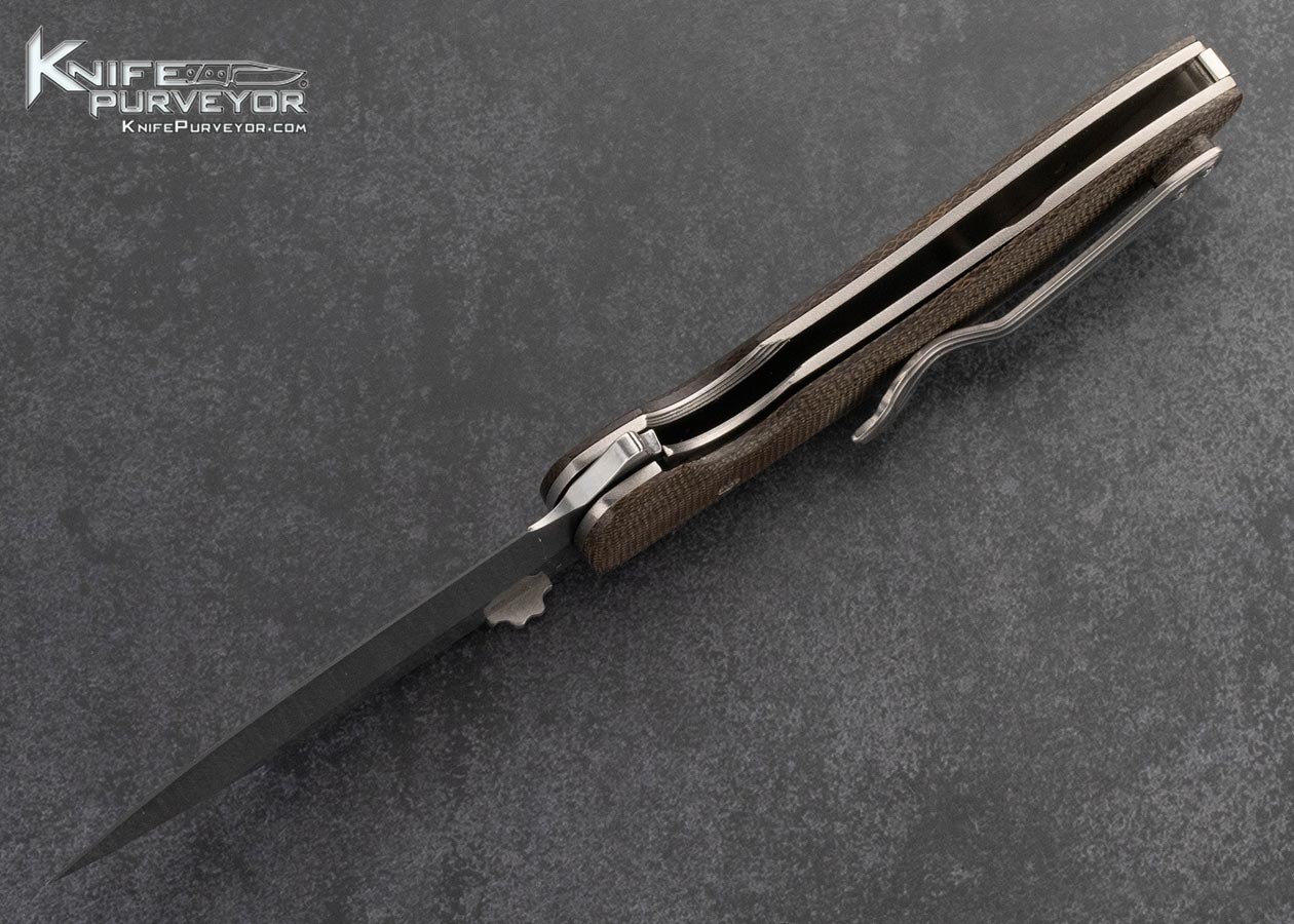 Rick-Lala-Custom-Knife-K2-Canvas-Micarta-IKBS-Linerlock-Flipper-