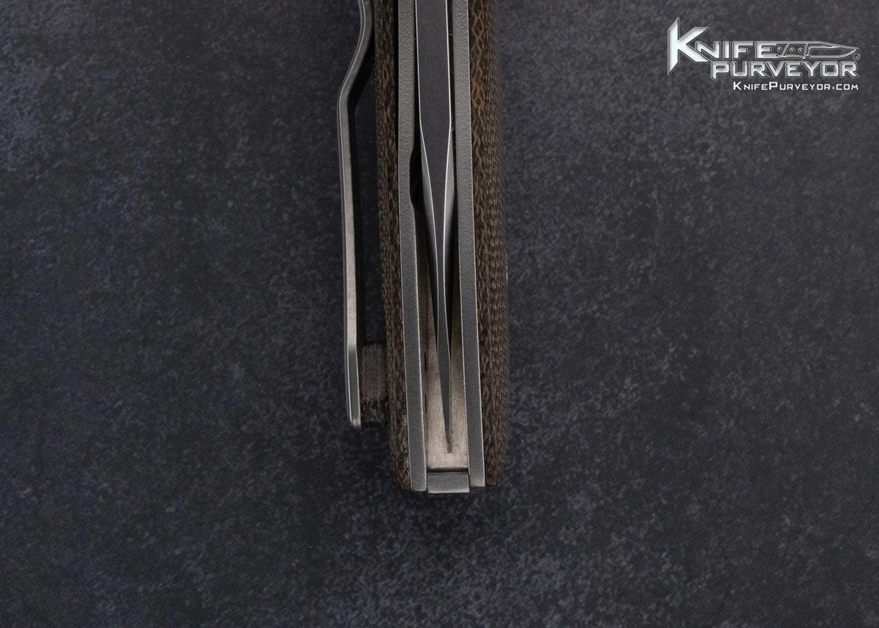 Rick-Lala-Custom-Knife-K2-Canvas-Micarta-IKBS-Linerlock-Flipper-