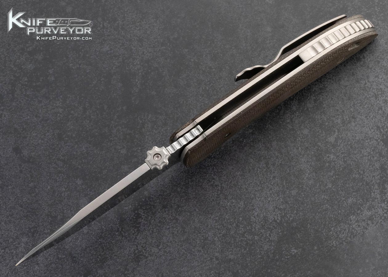 Rick-Lala-Custom-Knife-K2-Canvas-Micarta-IKBS-Linerlock-Flipper-