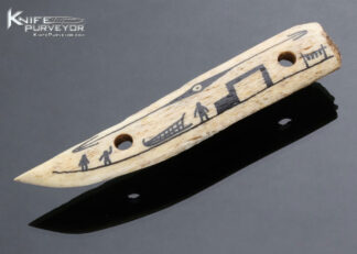 Inuit Scrimshawed Bone Artifact Letter Opener 14391