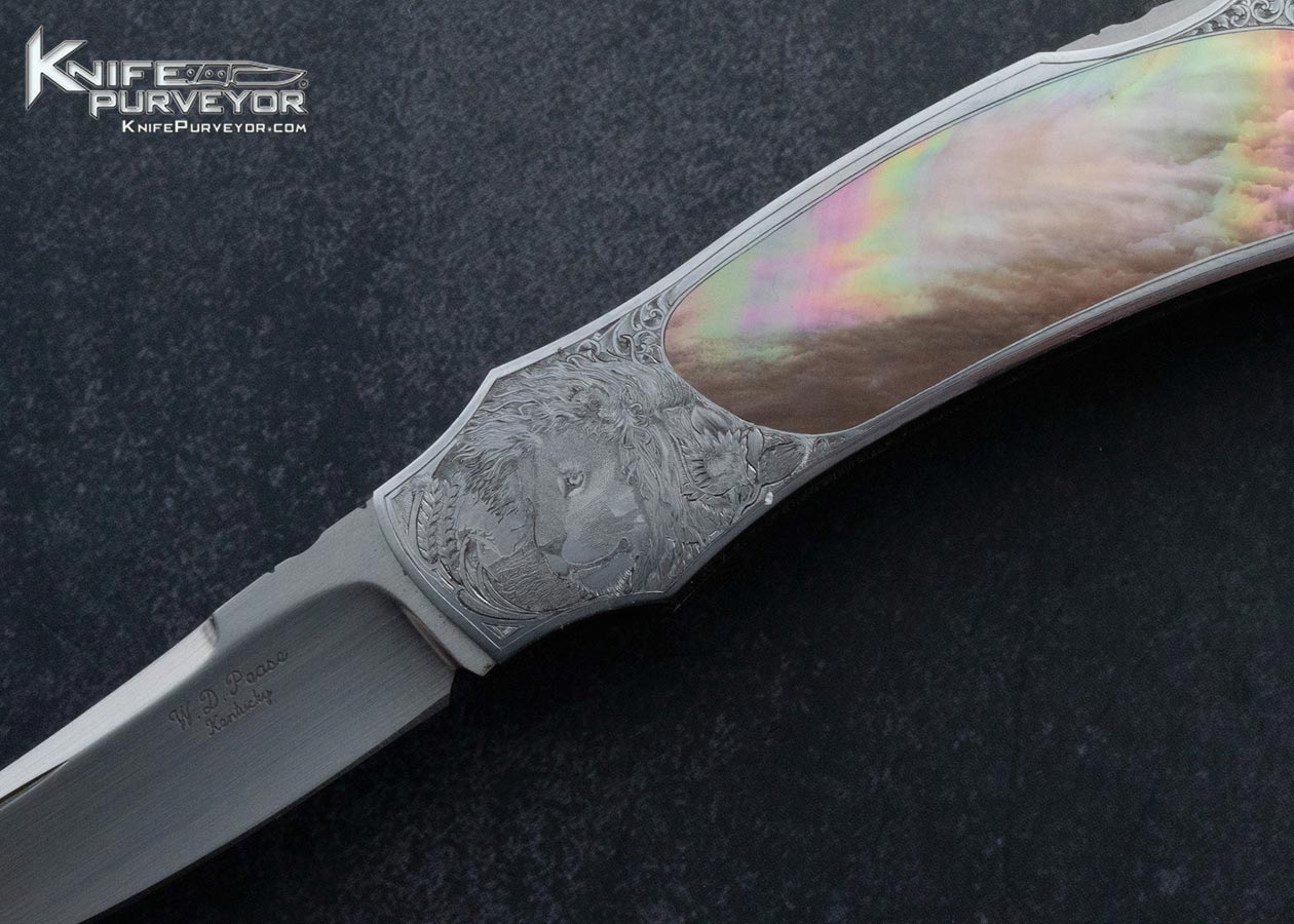W.D.-Pease-Custom-Knife-Chris-Meyer-Engraved-Black-Lip-Pearl-Interframe-Lockback-