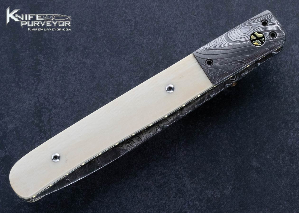 Bill-King-Custom-Knife-Damascus-Mammoth-Linerlock-