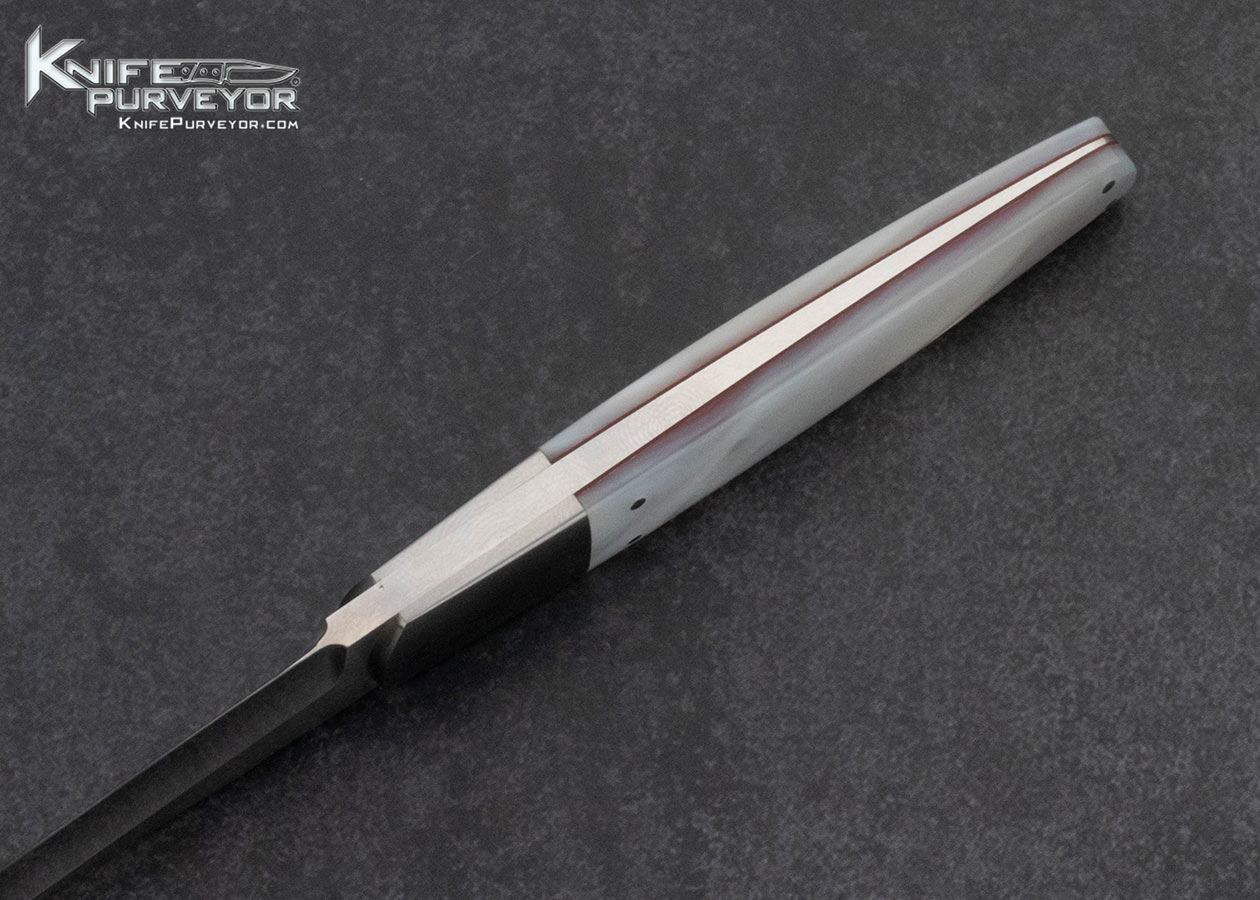 Bob Lum Custom Knife Mother of Pearl Tanto 15893
