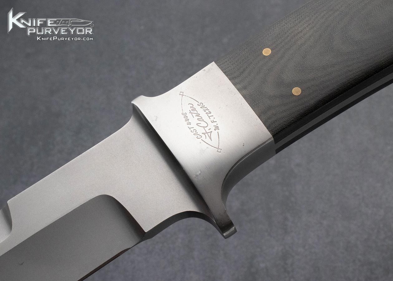Dr. Fred Carter Custom Knife Black Micarta Integral Fighter - Image 2