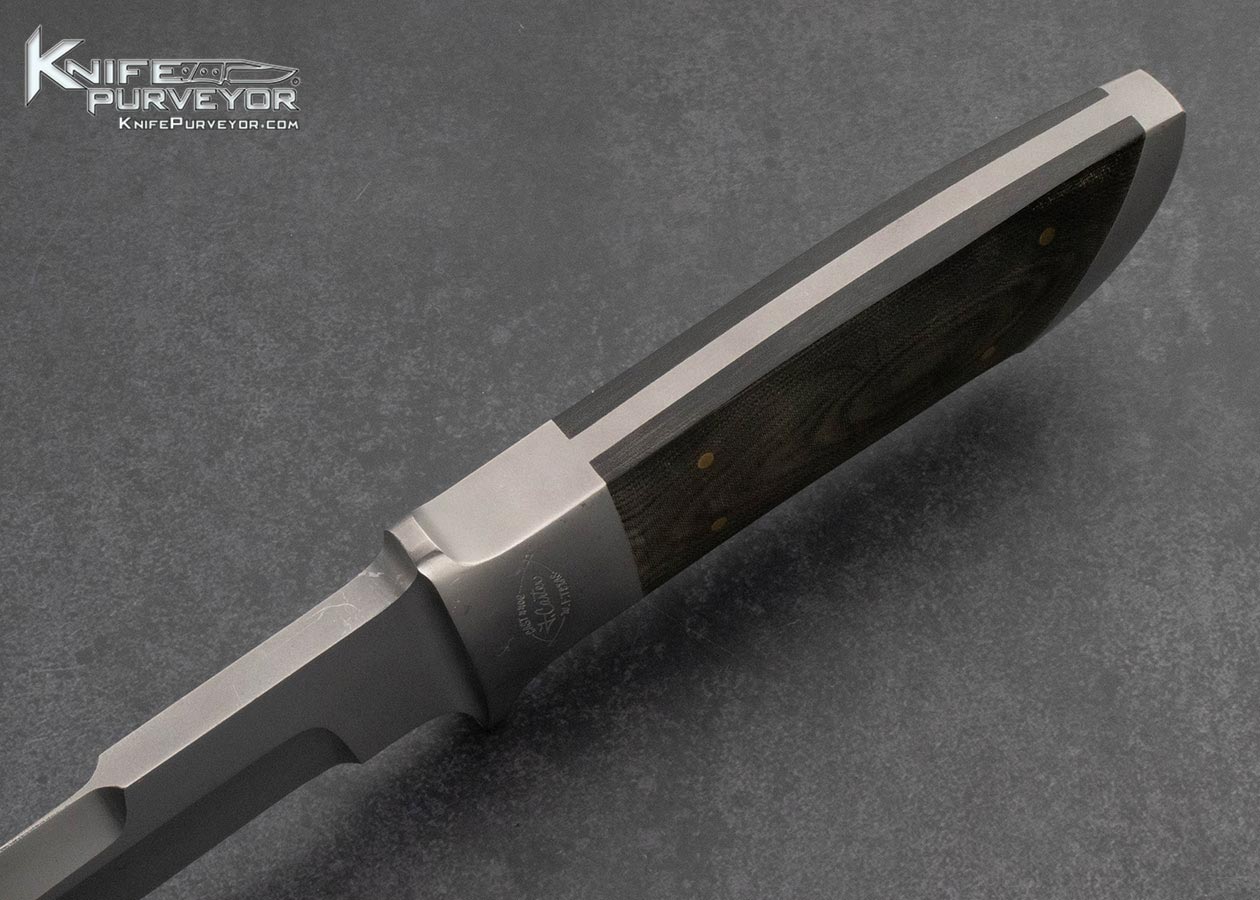 Dr. Fred Carter Custom Knife Black Micarta Integral Fighter - Image 4