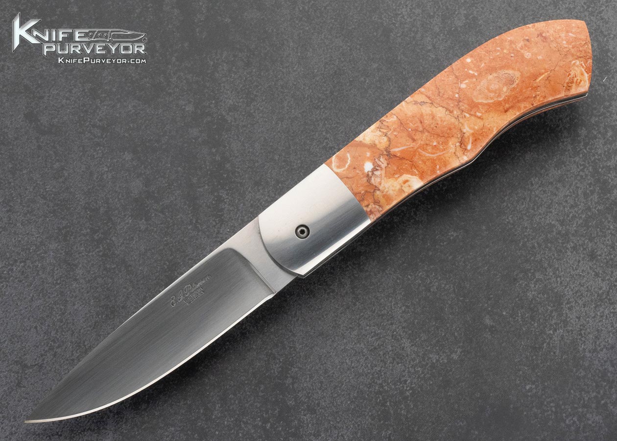 Eldon Peterson Custom Knife Jasper Scale Release Automatic 15863