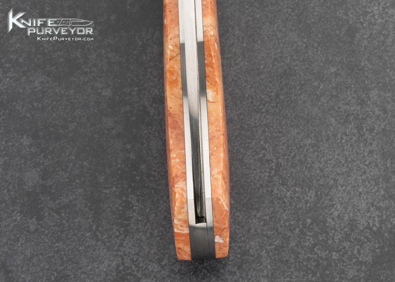 Eldon Peterson Custom Knife Jasper Scale Release Automatic - Image 7