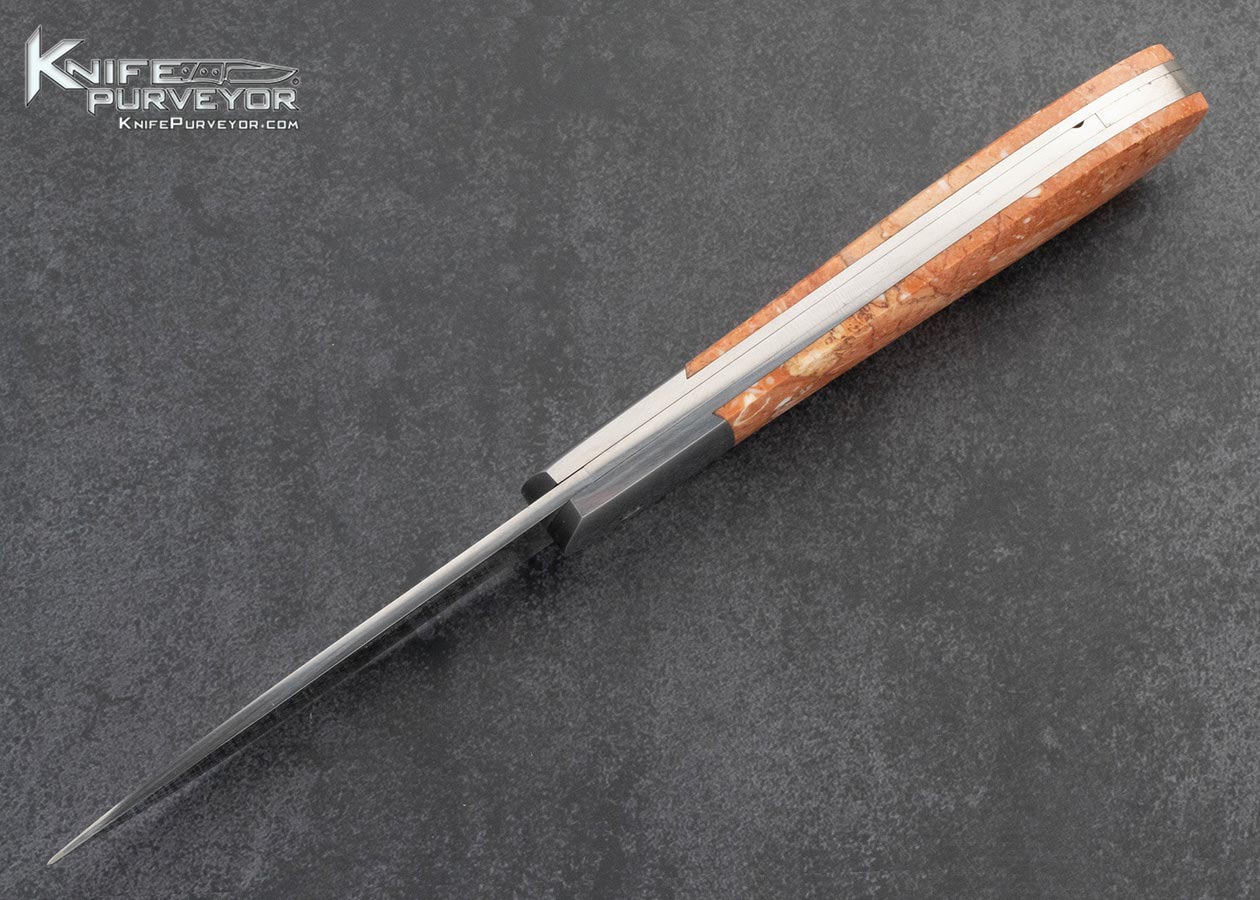 Eldon Peterson Custom Knife Jasper Scale Release Automatic - Image 5