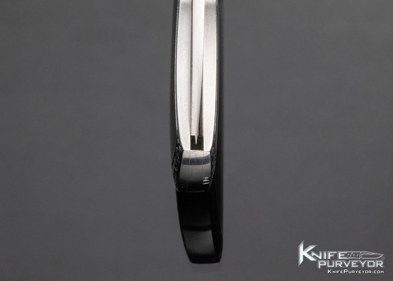 Jack Busfield Custom Knife Black Lip Tahitian Pearl Shell Interframe Lockback Engraved Franz Marktl 3838