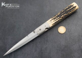 Jeff-Chaffee-Custom-Knife-Stag-Stilletto-Linerlock-