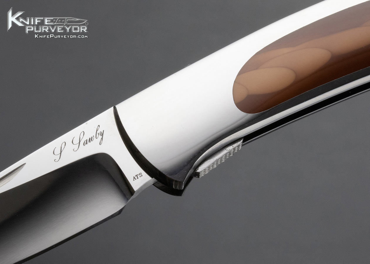 Scott Sawby Custom Knife Bruneau Jasper Interframe Tern Selflock - Image 2