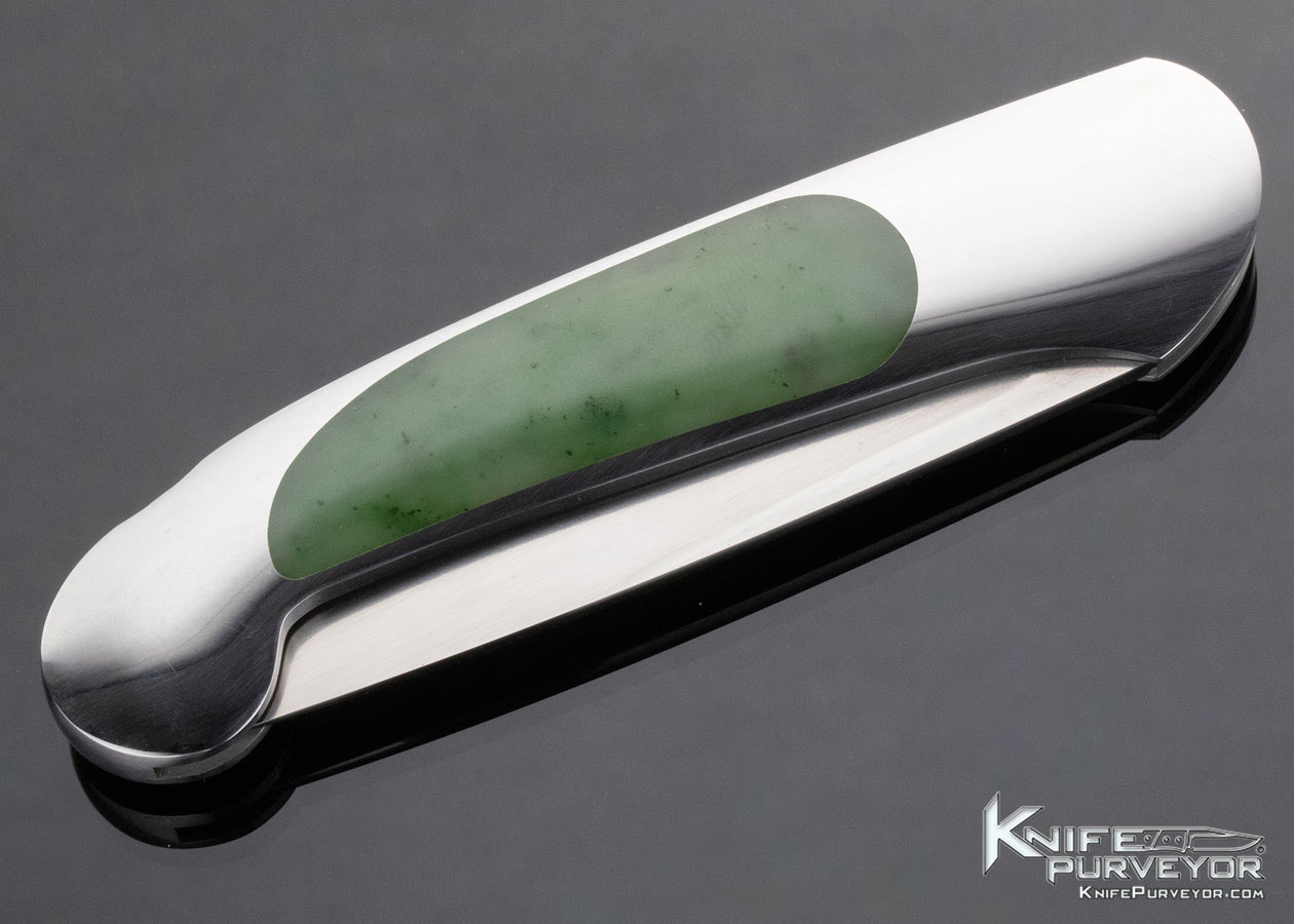 Steve Hoel Custom Knife Jade Interframe Lockback 4059