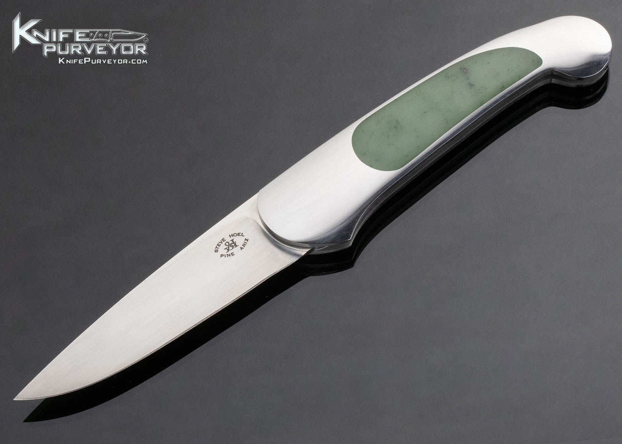 Steve Hoel Custom Knife Jade Interframe Lockback 4059