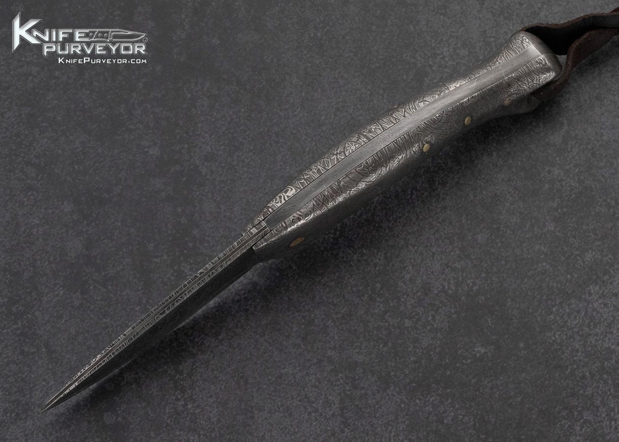 Hank Knickmeyer Custom Knife Sole Authorship Mosaic Damascus Slipjoint Folder - Image 5