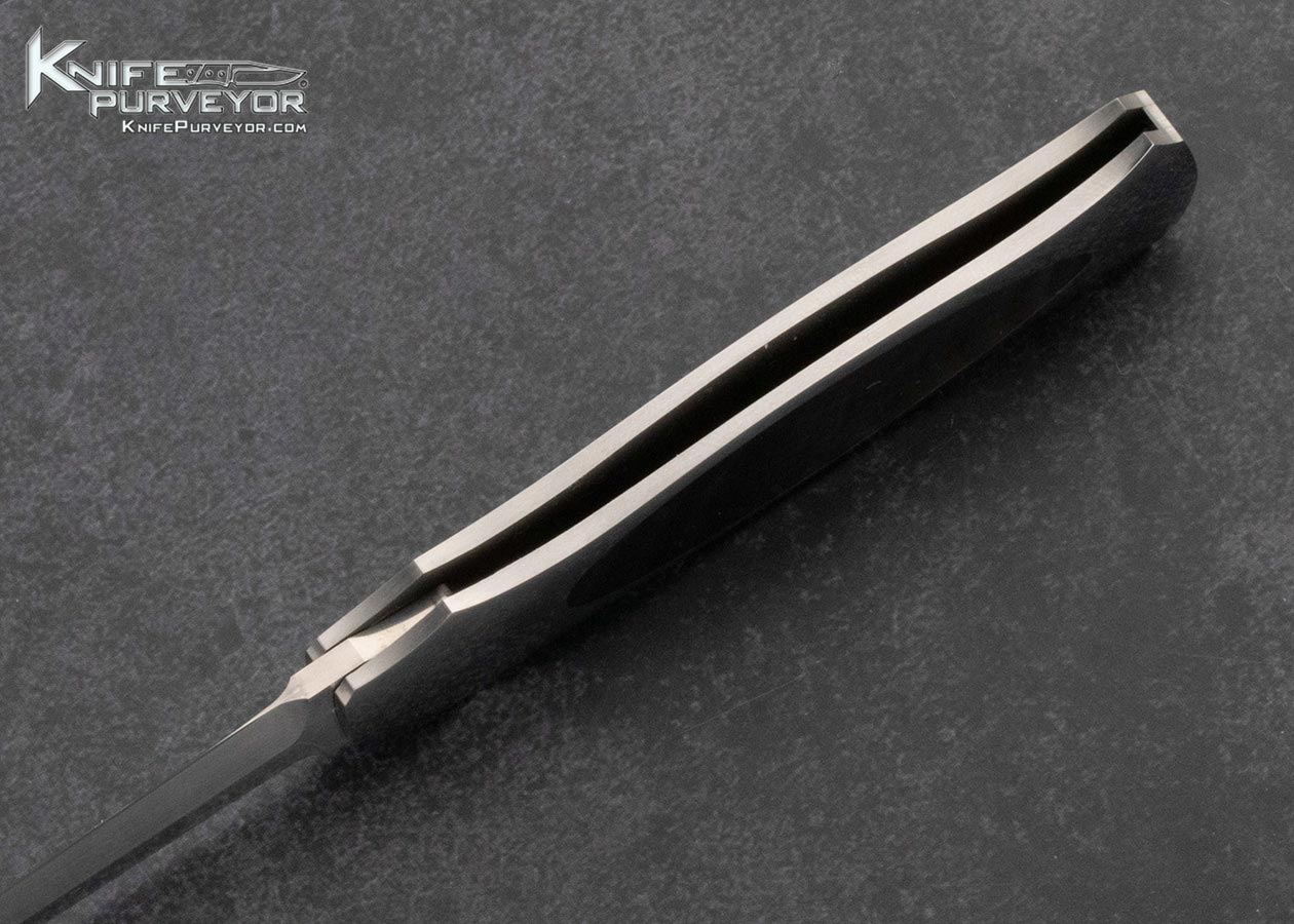 Jack Busfield Custom Knife Black Lip Tahitian Pearl Interframe Lockback Dagger 15929