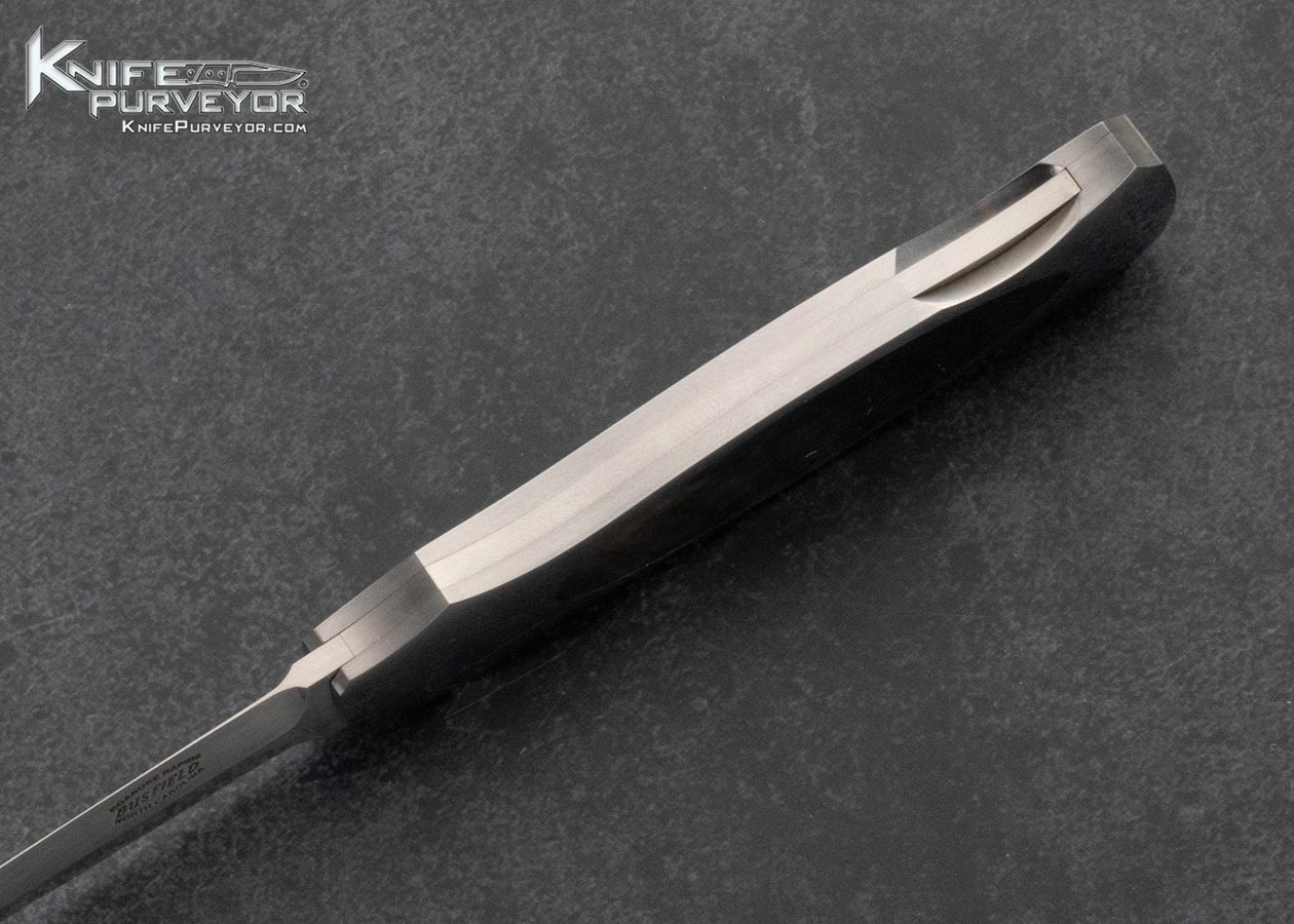 Jack Busfield Custom Knife Black Lip Tahitian Pearl Interframe Lockback Dagger - Image 5