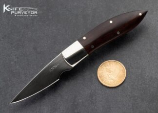 John B Leitch Custom Knife Ironwood and Nickle Silver Desk Knife 15941