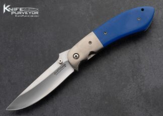 Keith Coleman Custom Knife Blue G-10 Linerlock 15981
