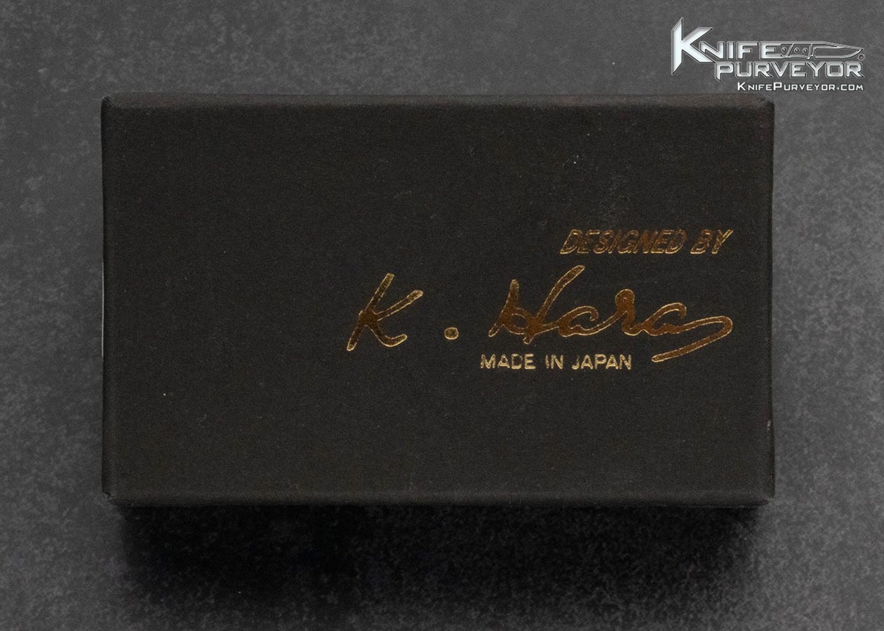 Koji Hara Design Knife Blacklip and Goldlip Pearl Slipjoint w Pocket Chain 16020