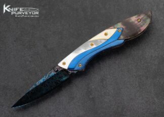 Suchat Jangtanong Custom Knife Multi Pearl and Damascus Linerlock 16042