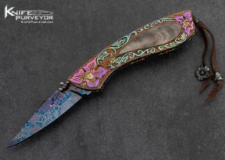 Suchat Jangtanong Custom Knife Multi Pearl and Damascus Linerlock 16049