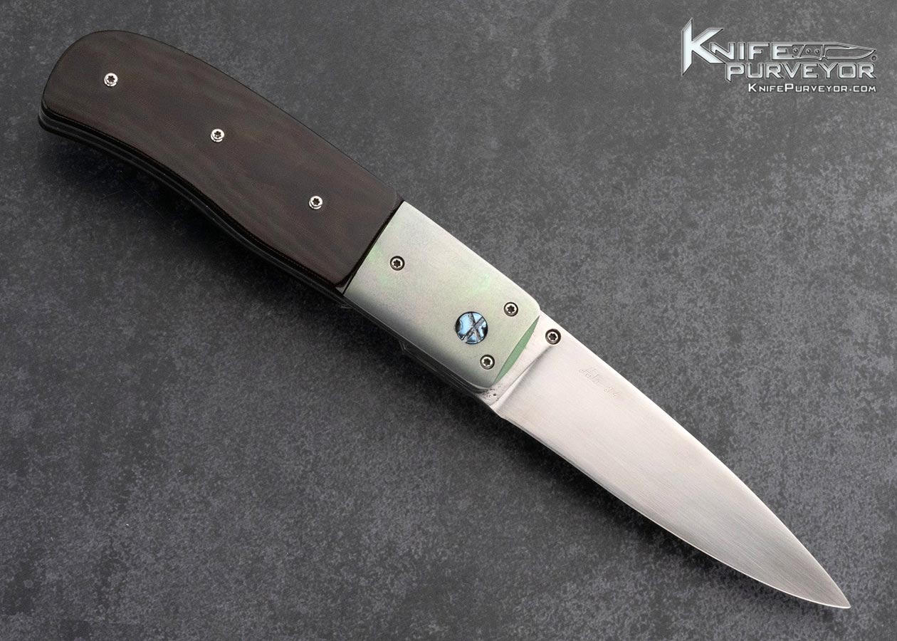 Bill King Custom Knife Anodized Titanium and Micarta Linerlock - Image 3