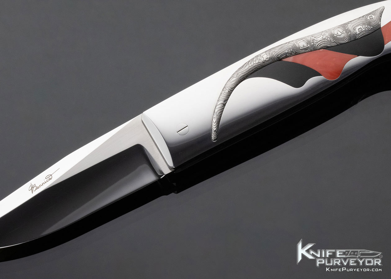 Charlie Bennica Custom Knife Folding Knife Rear Lock 1930 Rear Lock - Image 2