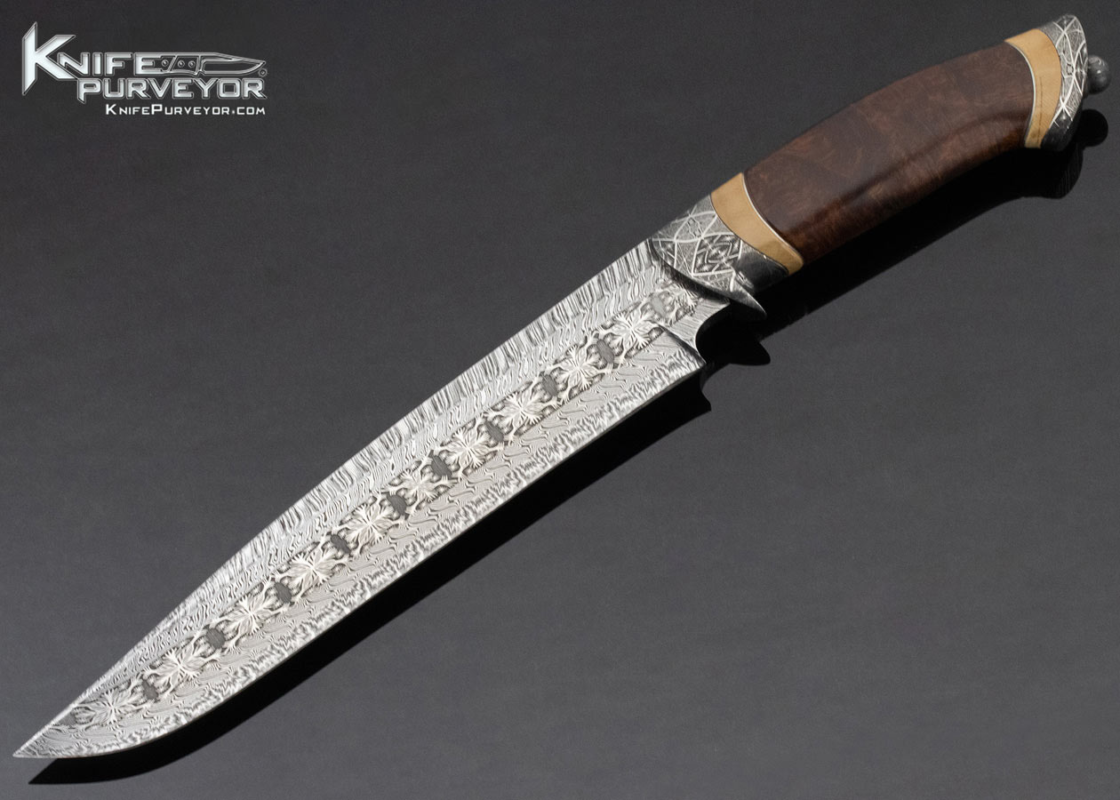 Conny-Persson-Custom-Knife-Ironwood-Mosaic-Damasteel-Damascus-12767-w-sheath 12767