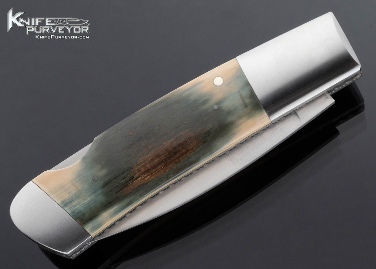 Frank Centofante Custom Knife Blue Mammoth Lockback - Image 3