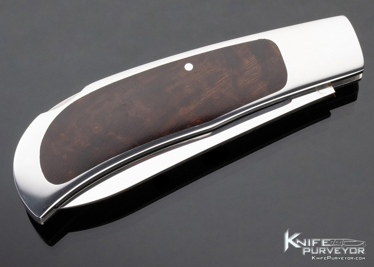 George Herron Custom Knife Desert Ironwood Interframe Lockback Folder - Image 4