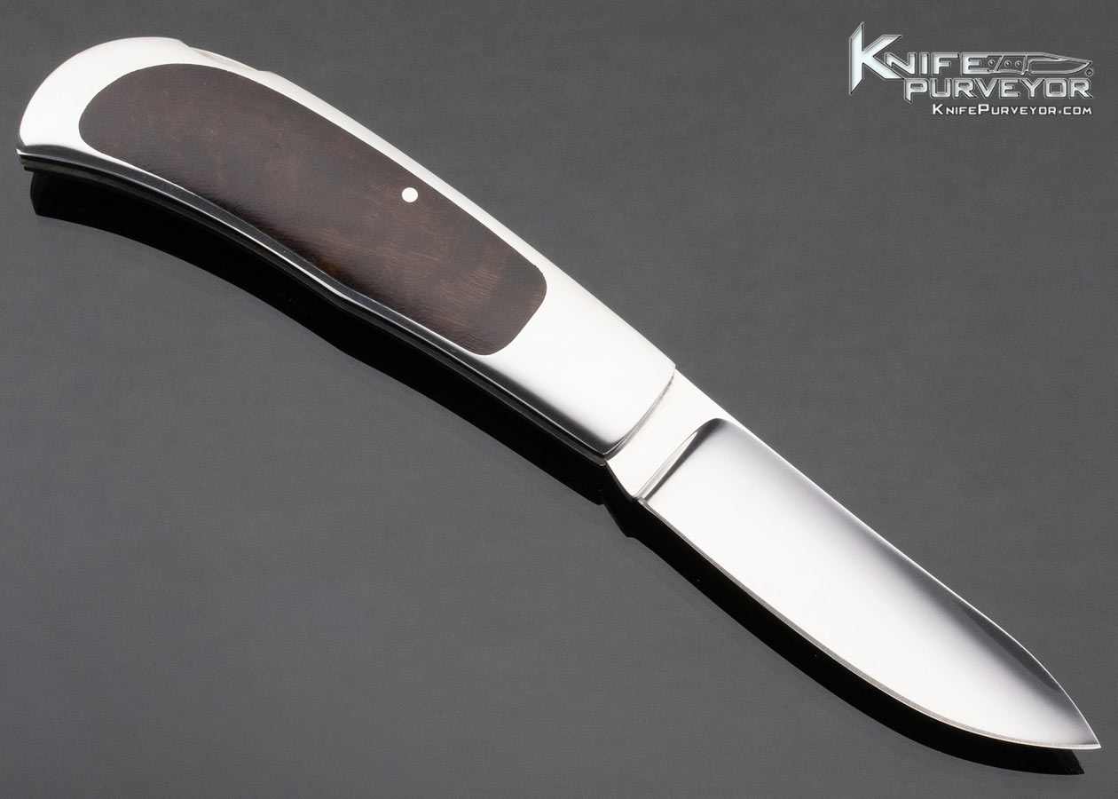 George Herron Custom Knife Desert Ironwood Interframe Lockback Folder - Image 3