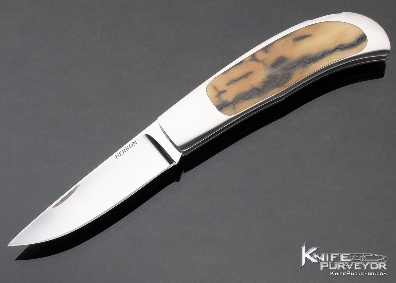 George-Herron-Custom-Knife-Mammoth-Interframe-Lockback-Folder-12934-open 12934