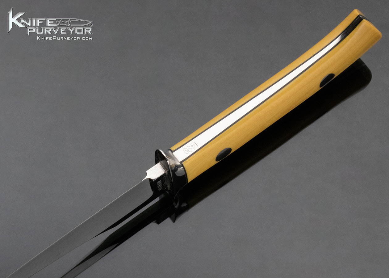 George-Herron-Custom-Knife-Westinghouse-Micarta-Boot-Knife-#1499-No-Sheath-12428-open 12428