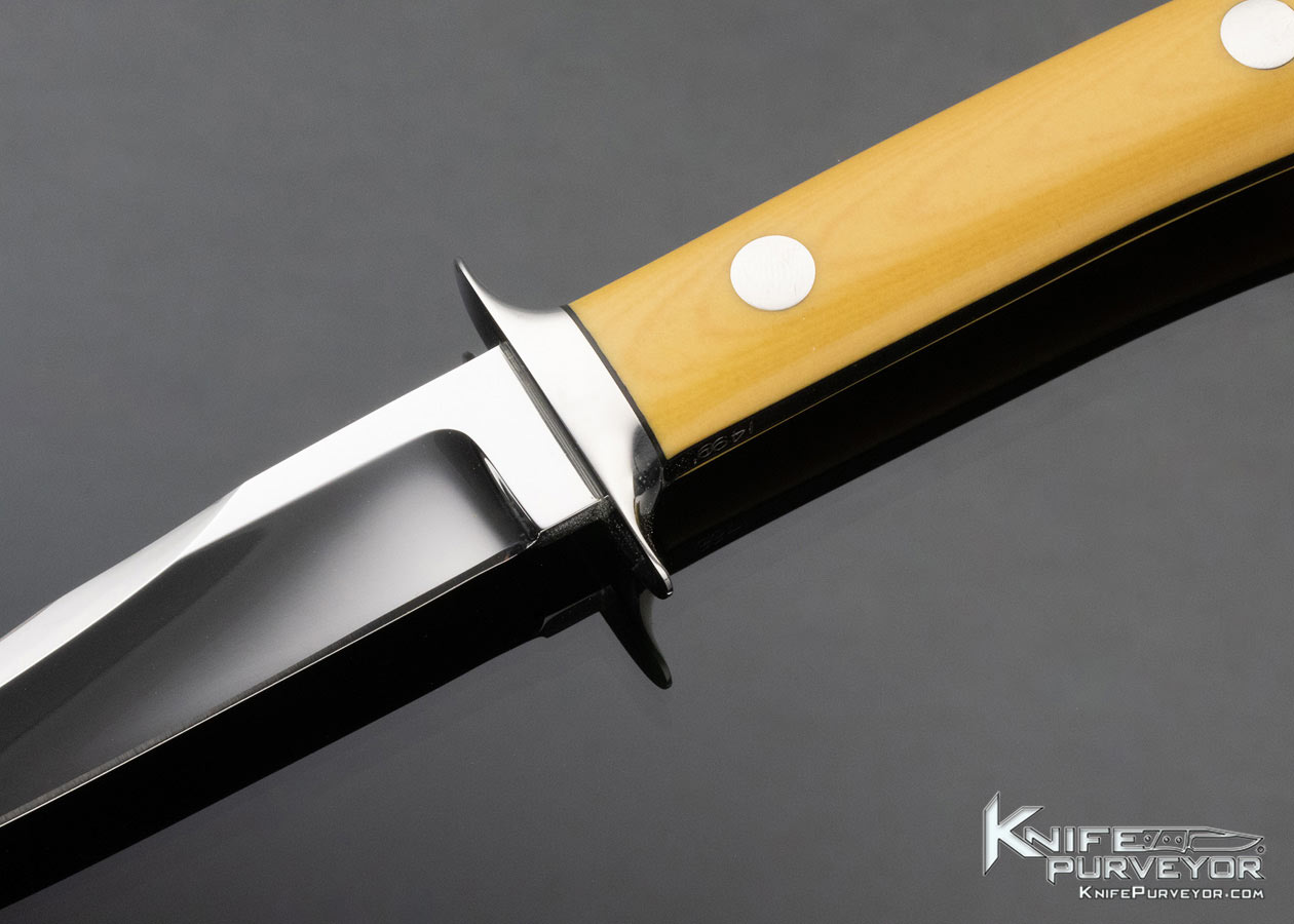 George Herron Custom Knife Westinghouse Micarta Boot Knife #1499 No Sheath - Image 2