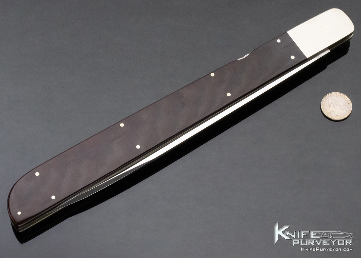Pat Crawford Custom Knife Micarta and Nickel Silver Giant Lockback - Image 3