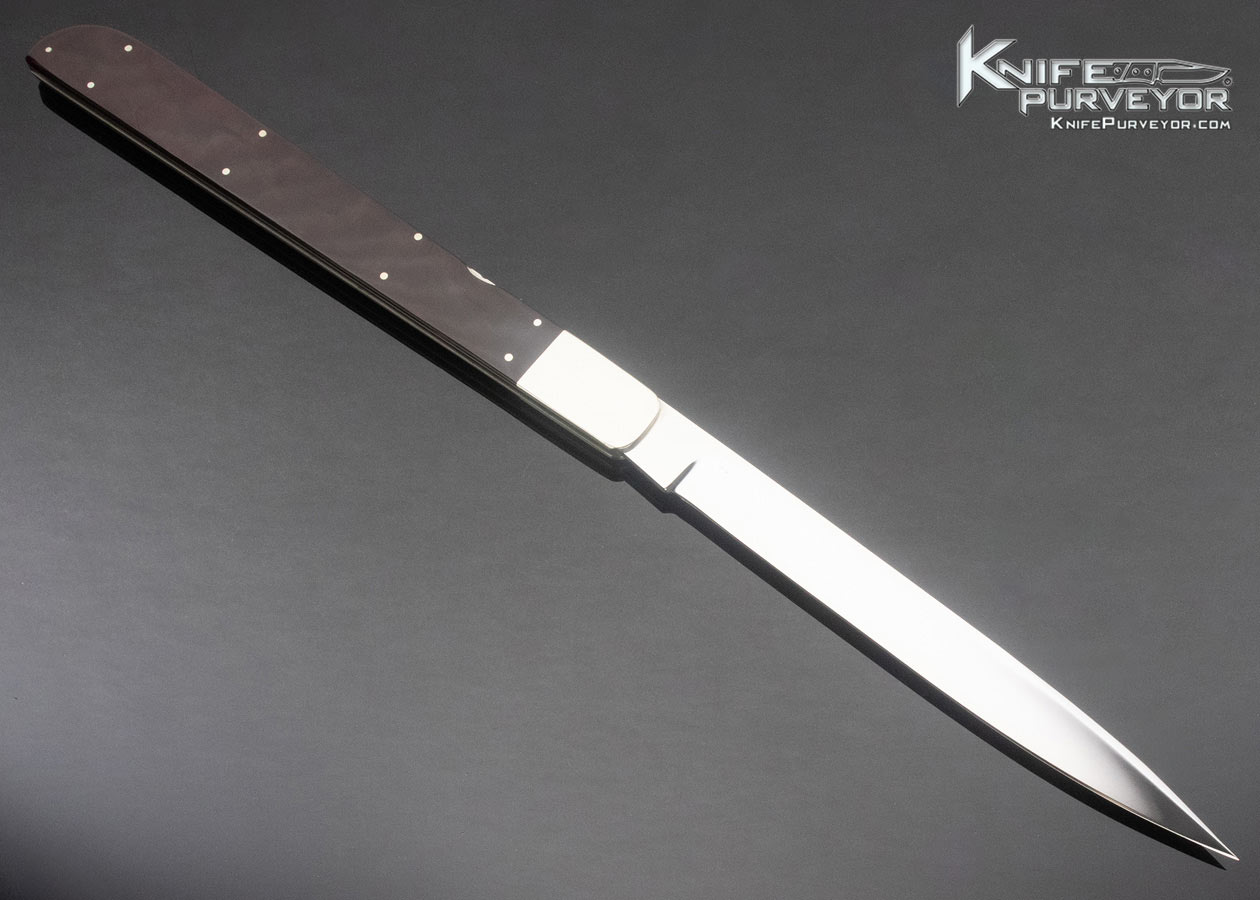 Pat Crawford Custom Knife Micarta and Nickel Silver Giant Lockback - Image 4