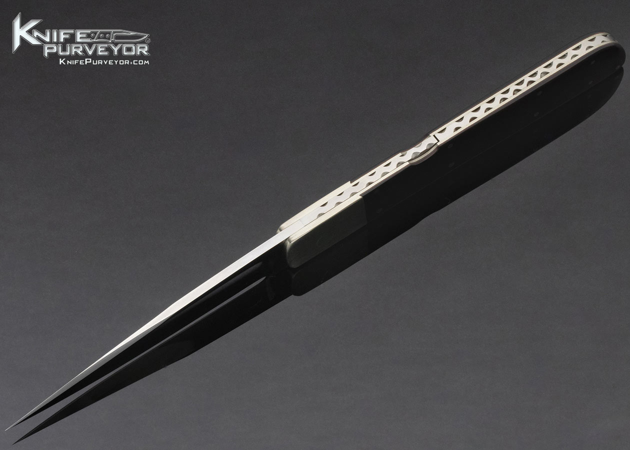 Pat Crawford Custom Knife Micarta and Nickel Silver Giant Lockback - Image 6