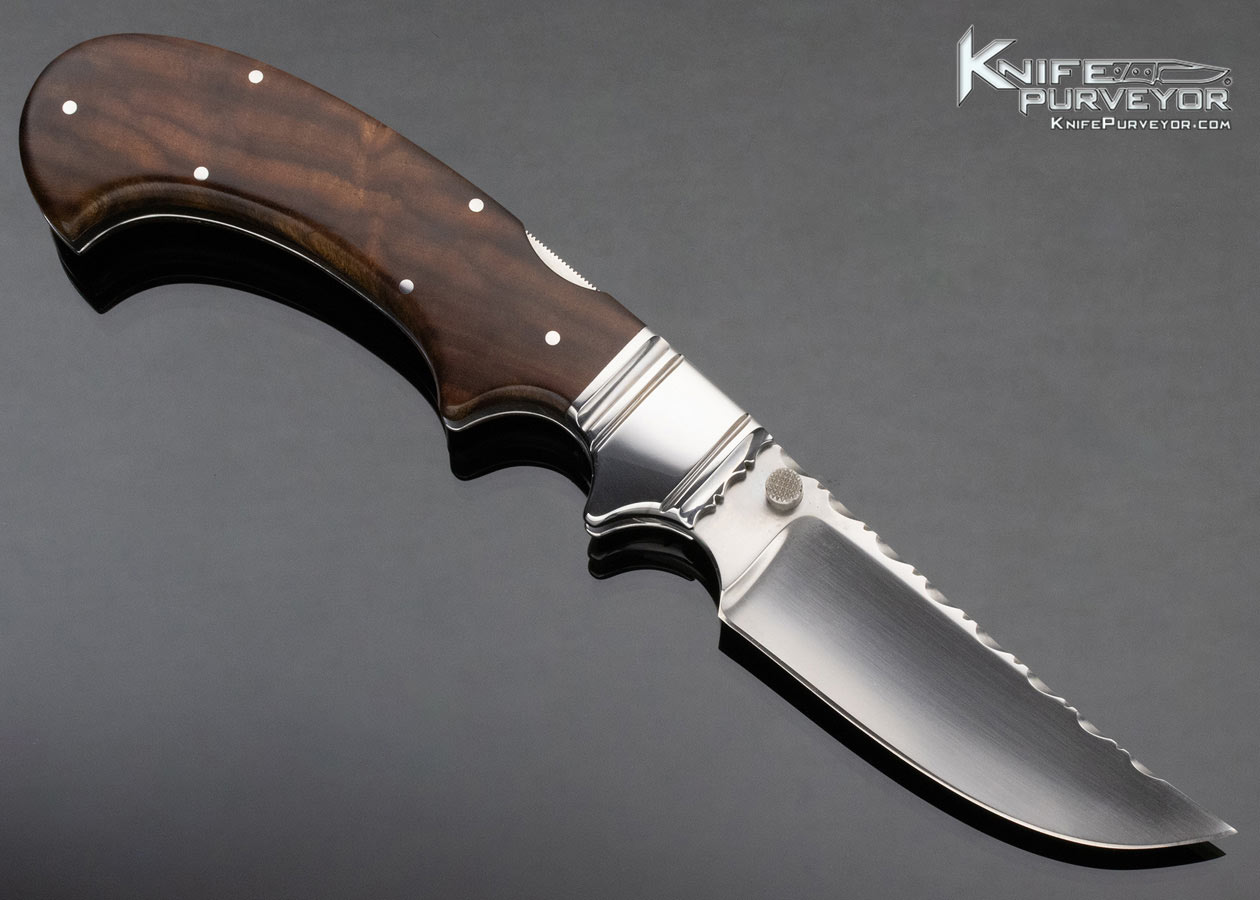 Phil Boguszewski Custom Knife Desert Ironwood Lockback Folder - Image 3