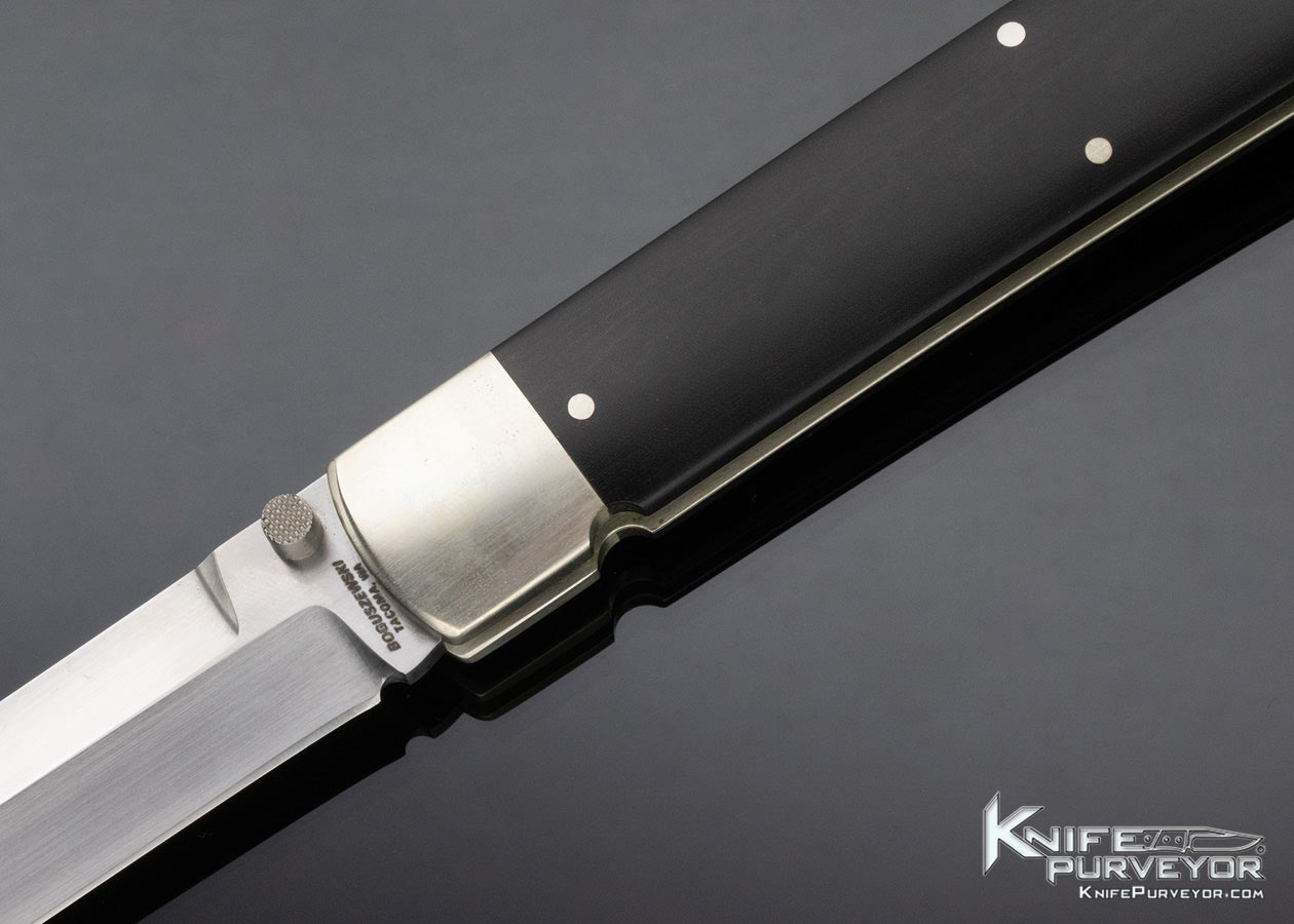 Phil Boguszewski Custom Knife Jumbo Micarta Lockback - Image 2