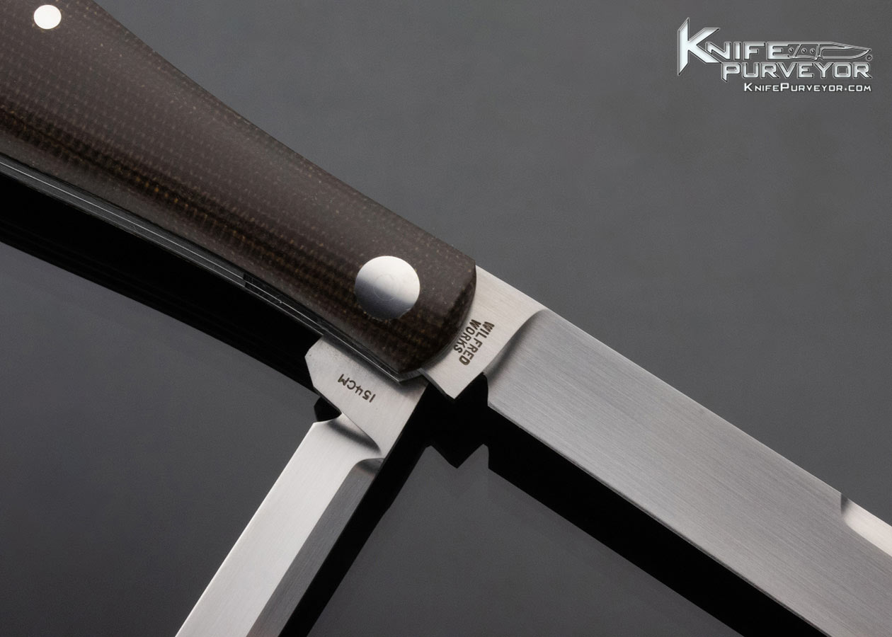 Reese Bose Custom Knife 2 Bladed Canvas Micarta Slipjoint - Image 4