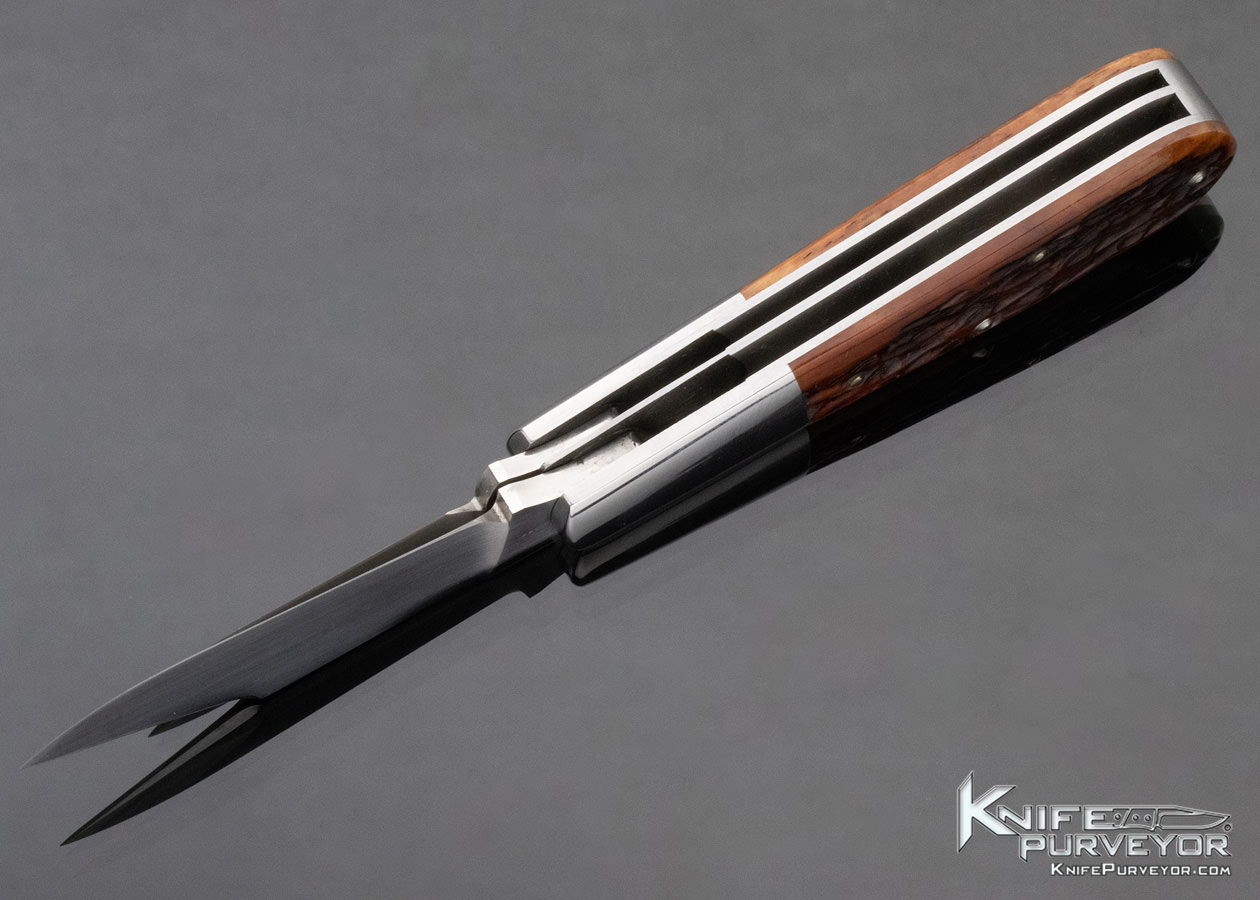 Reese Bose Custom Knife 2 Bladed Jigged Bone Barlow Slipjoint #3 - Image 7