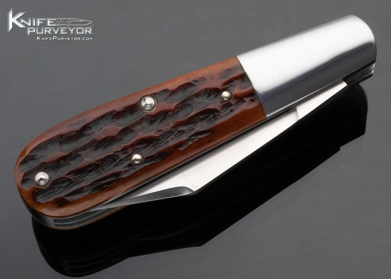 Reese Bose Custom Knife 2 Bladed Jigged Bone Barlow Slipjoint #3 - Image 5
