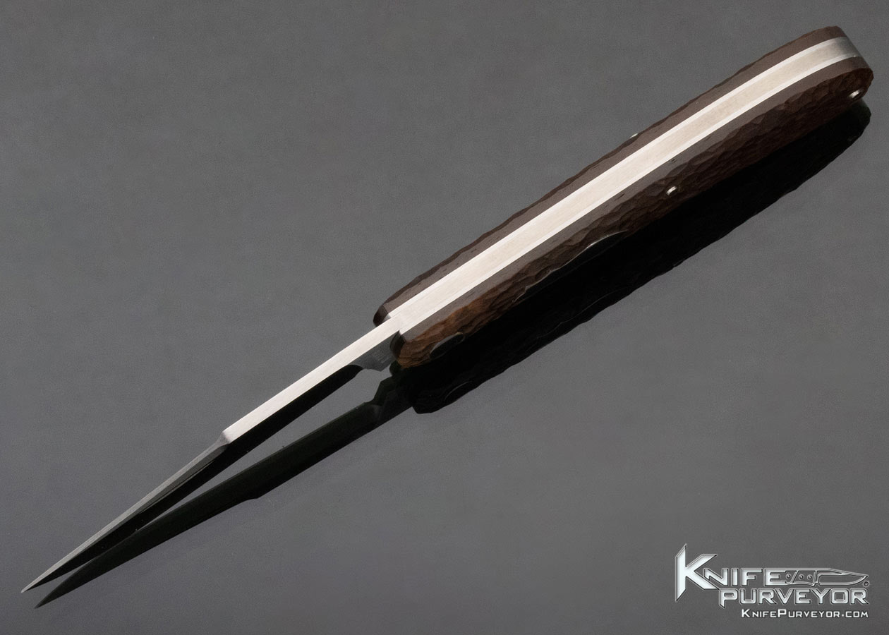 Reese Bose Custom Knife Jigged Bone with Shield Shadow Pattern Slip Joint - Image 6