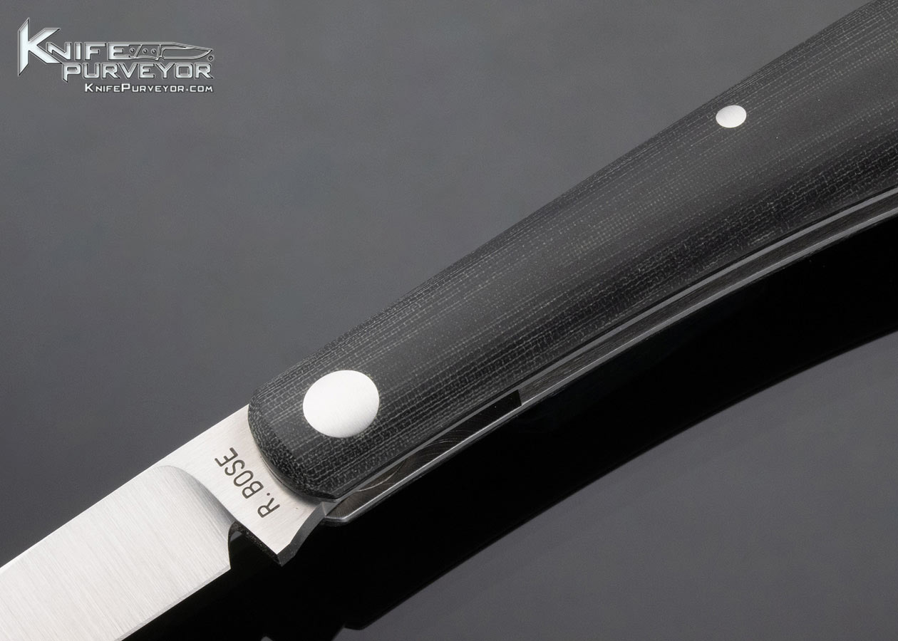 Reese Bose Custom Knife Micarta Shadow Pattern Slip Joint - Image 2