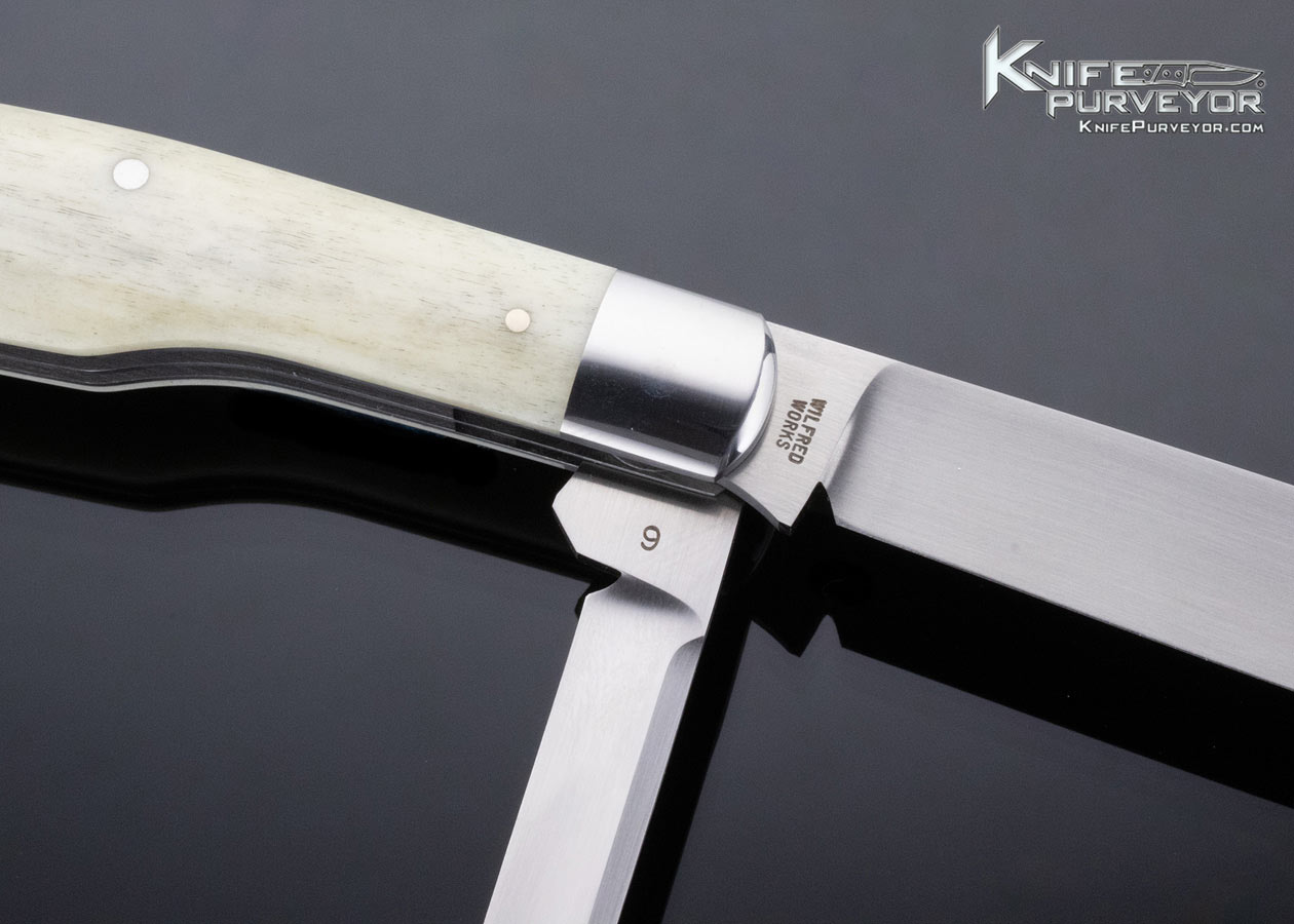 Reese Bose Custom Knife Two Bladed Giraffe Bone Gunstock Slipjoint # 6 - Image 4