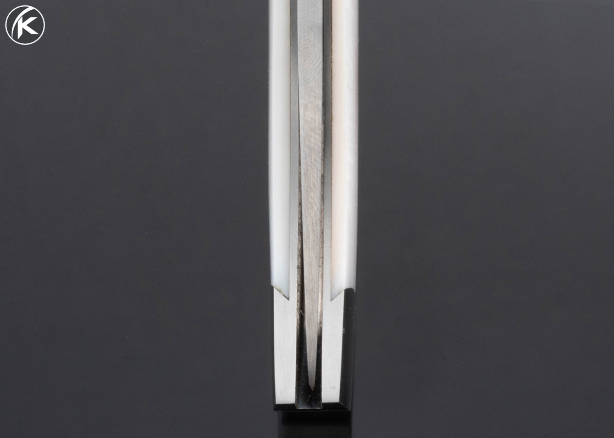 Ron-Gaston-Custom-Knife-Double-Bolster-Mother-of-Pearl-Slip-Joint-w-Half-Stop-Drop-Point-16198